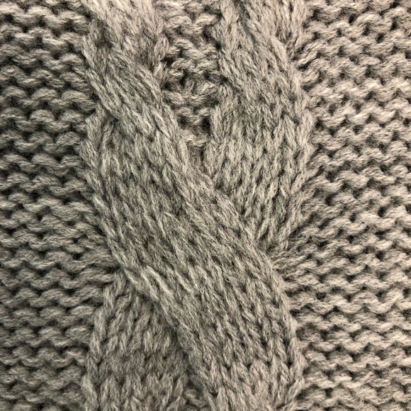 Practical Grey Wool Turkish Sweater stretch crew neck Red Roza Brand rib cuff - Picture 6 of 10